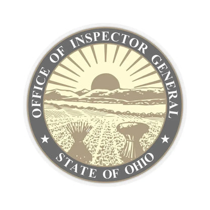 Seal of the Inspector General of Ohio - STICKER Vinyl Kiss-Cut Decal 3 Inch Transparent - The Sticker Space