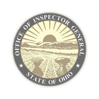 Seal of the Inspector General of Ohio - STICKER Vinyl Kiss-Cut Decal 4 Inch Transparent - The Sticker Space