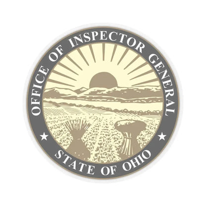 Seal of the Inspector General of Ohio - STICKER Vinyl Kiss-Cut Decal 6 Inch Transparent - The Sticker Space