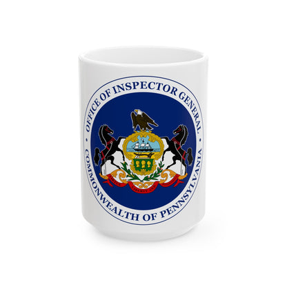 Seal of the Inspector General of Pennsylvania - White Coffee Mug-15oz-The Sticker Space