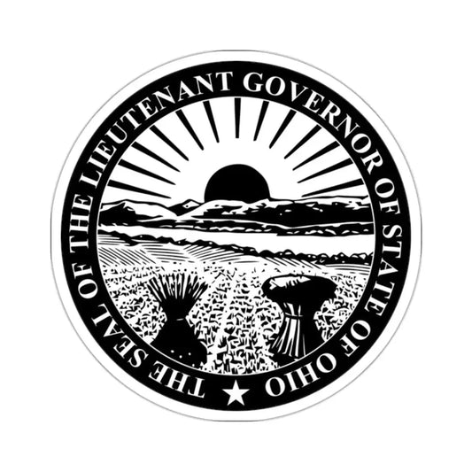 Seal of the Lieutenant Governor of Ohio - STICKER Vinyl Kiss-Cut Decal 2 Inch White - The Sticker Space