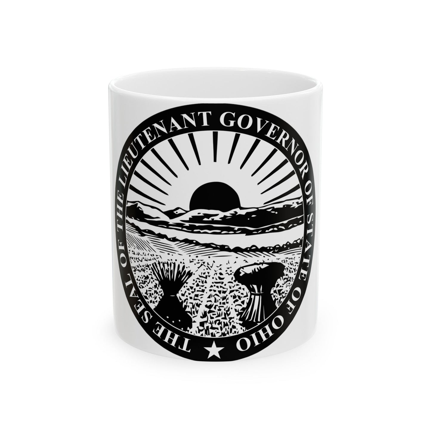 Seal of the Lieutenant Governor of Ohio - White Coffee Mug-11oz-The Sticker Space