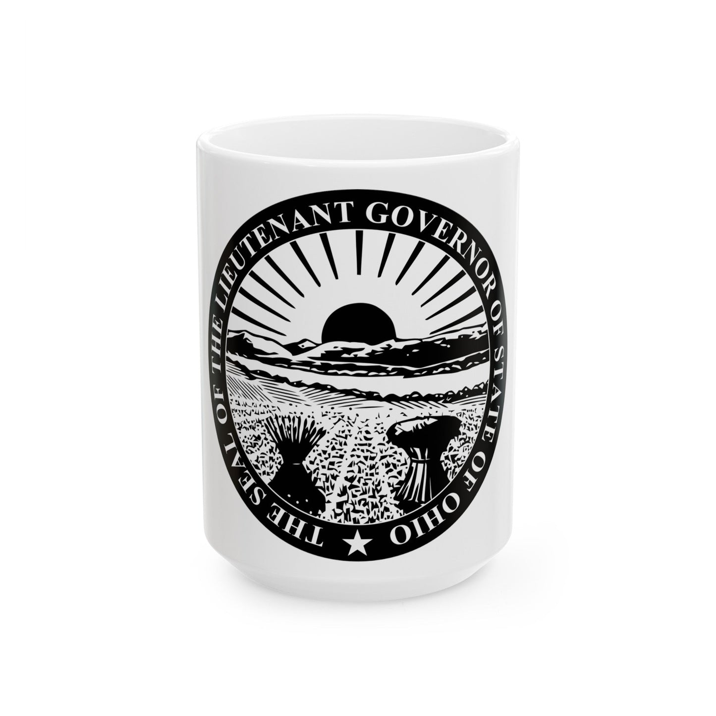 Seal of the Lieutenant Governor of Ohio - White Coffee Mug-15oz-The Sticker Space