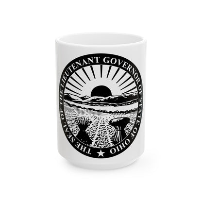 Seal of the Lieutenant Governor of Ohio - White Coffee Mug-15oz-The Sticker Space