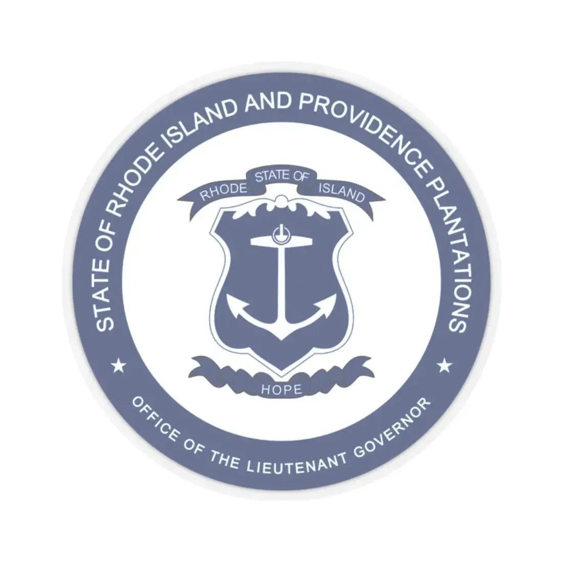 Seal of the Lieutenant Governor of Rhode Island - STICKER Vinyl Kiss-Cut Decal 2 Inch Transparent - The Sticker Space