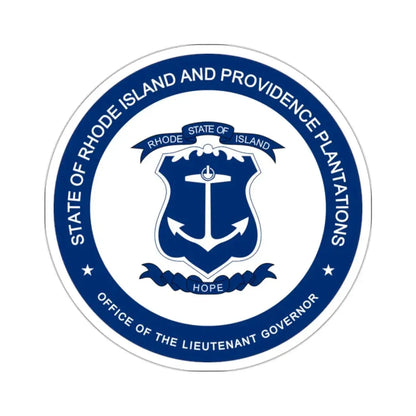 Seal of the Lieutenant Governor of Rhode Island - STICKER Vinyl Kiss-Cut Decal 2 Inch White - The Sticker Space