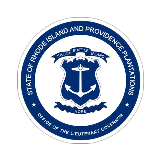 Seal of the Lieutenant Governor of Rhode Island - STICKER Vinyl Kiss-Cut Decal 2 Inch White - The Sticker Space