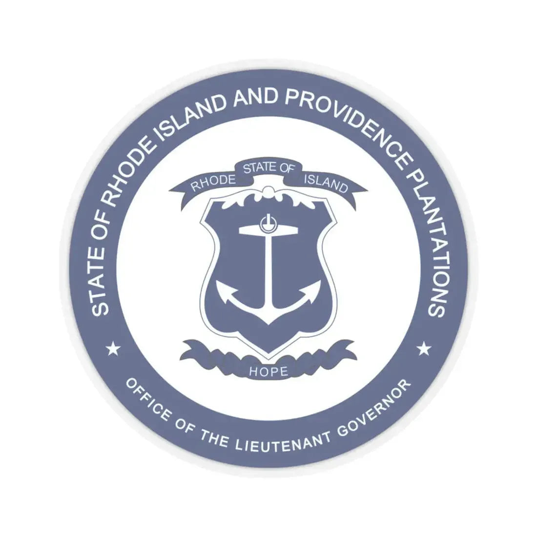 Seal of the Lieutenant Governor of Rhode Island - STICKER Vinyl Kiss-Cut Decal 3 Inch Transparent - The Sticker Space