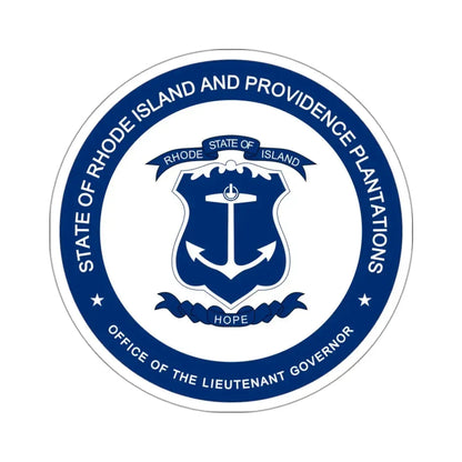 Seal of the Lieutenant Governor of Rhode Island - STICKER Vinyl Kiss-Cut Decal 3 Inch White - The Sticker Space
