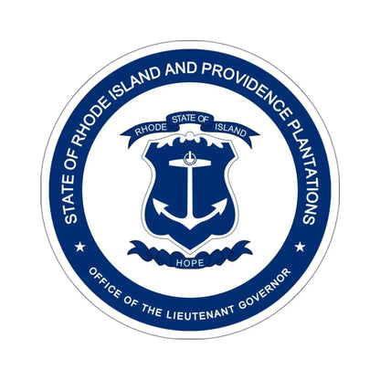 Seal of the Lieutenant Governor of Rhode Island - STICKER Vinyl Kiss-Cut Decal 4 Inch White - The Sticker Space
