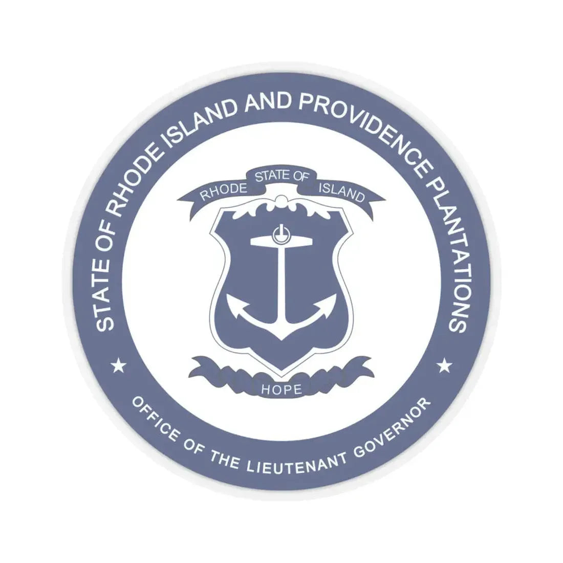 Seal of the Lieutenant Governor of Rhode Island - STICKER Vinyl Kiss-Cut Decal 6 Inch Transparent - The Sticker Space