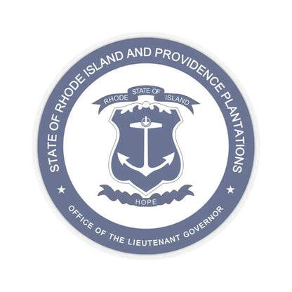 Seal of the Lieutenant Governor of Rhode Island - STICKER Vinyl Kiss-Cut Decal 6 Inch Transparent - The Sticker Space
