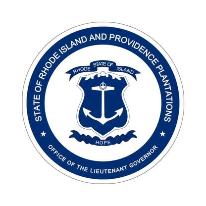 Seal of the Lieutenant Governor of Rhode Island - STICKER Vinyl Kiss-Cut Decal 6 Inch White - The Sticker Space