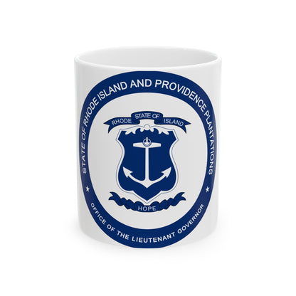 Seal of the Lieutenant Governor of Rhode Island - White Coffee Mug-11oz-The Sticker Space