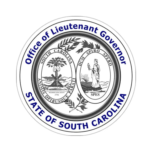 Seal of the Lieutenant Governor of South Carolina - STICKER Vinyl Kiss-Cut Decal 2 Inch White - The Sticker Space