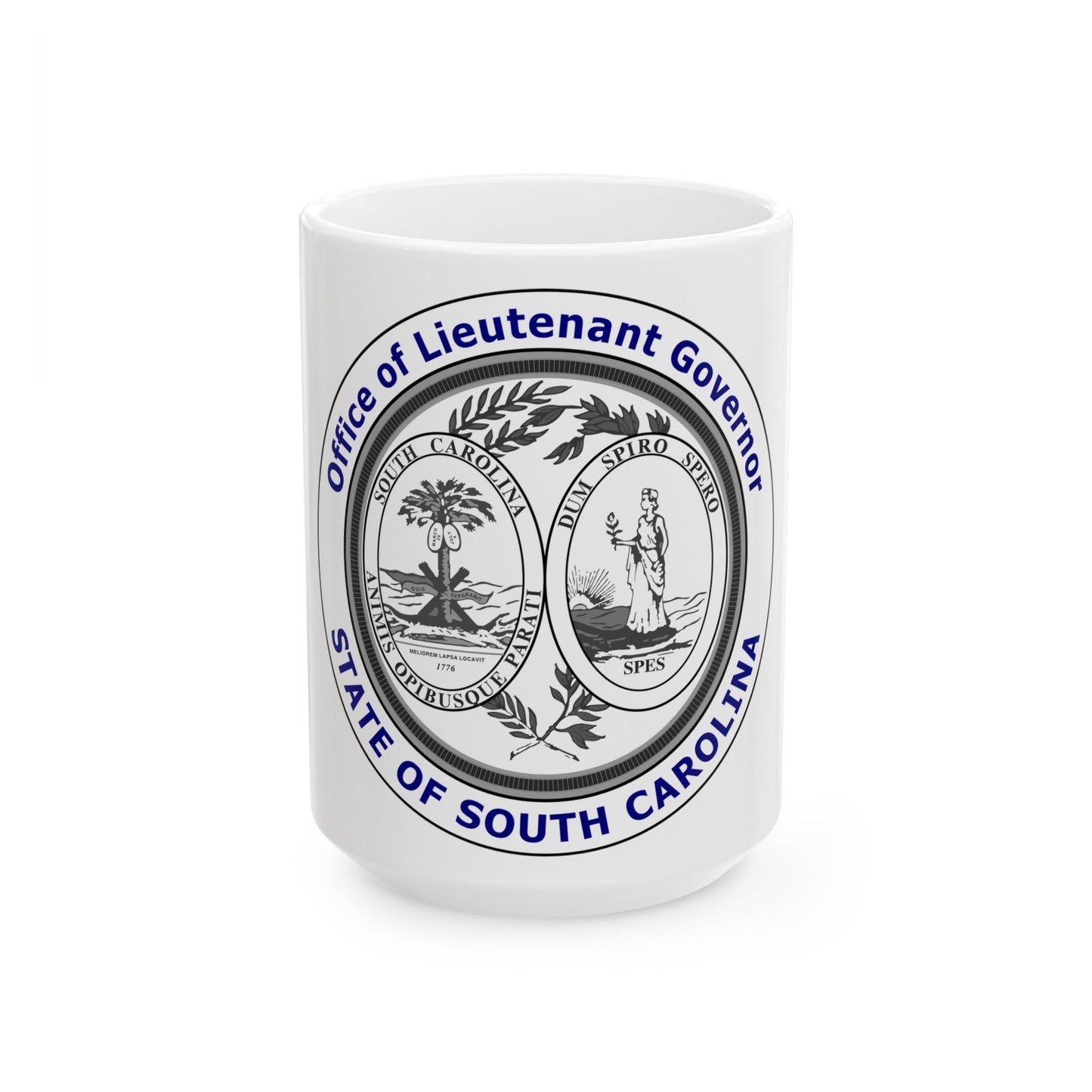 Seal of the Lieutenant Governor of South Carolina - White Coffee Mug-15oz-The Sticker Space