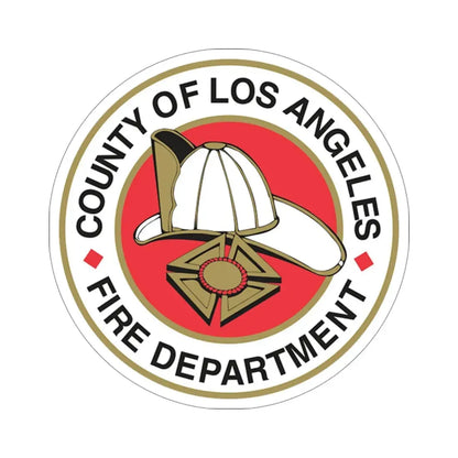 Seal of the Los Angeles County Fire Department USA STICKER Vinyl Die-Cut Decal 4 Inch - The Sticker Space