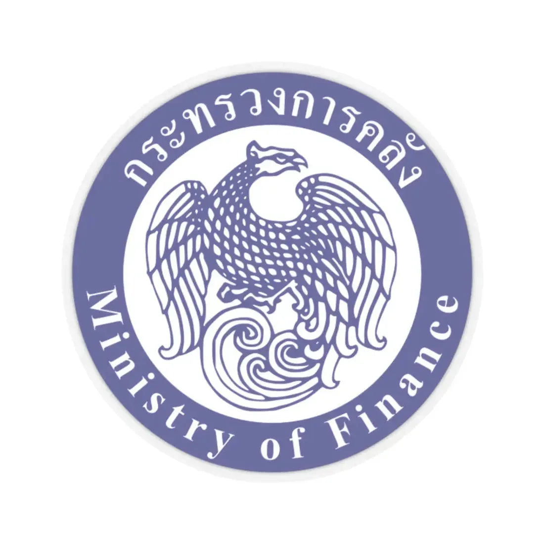 Seal of the Ministry of Finance of Thailand (Thailand) STICKER Vinyl Kiss-Cut Decal 3 Inch Transparent - The Sticker Space