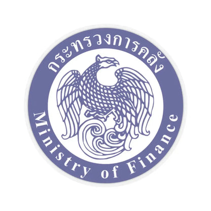 Seal of the Ministry of Finance of Thailand (Thailand) STICKER Vinyl Kiss-Cut Decal 4 Inch Transparent - The Sticker Space