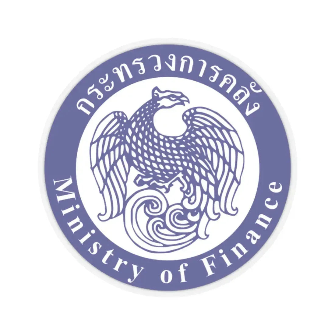 Seal of the Ministry of Finance of Thailand (Thailand) STICKER Vinyl Kiss-Cut Decal 6 Inch Transparent - The Sticker Space
