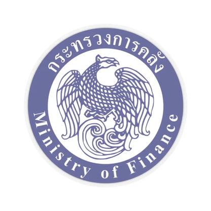 Seal of the Ministry of Finance of Thailand (Thailand) STICKER Vinyl Kiss-Cut Decal 6 Inch Transparent - The Sticker Space