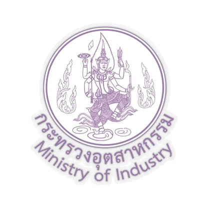 Seal of the Ministry of Industry of Thailand (Thailand) STICKER Vinyl Kiss-Cut Decal 2 Inch Transparent - The Sticker Space