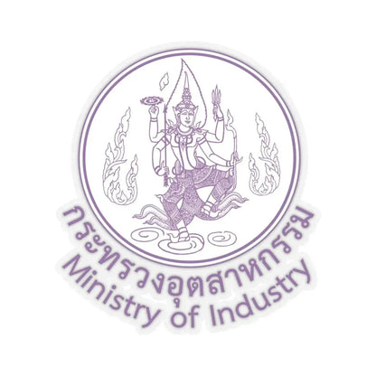 Seal of the Ministry of Industry of Thailand (Thailand) STICKER Vinyl Kiss-Cut Decal 6 Inch Transparent - The Sticker Space
