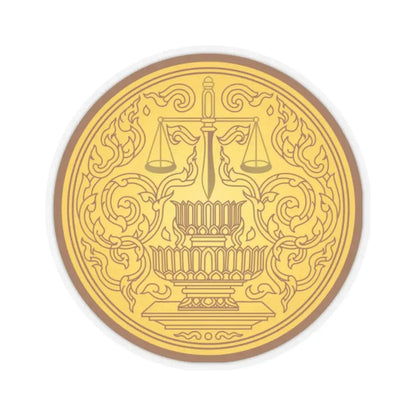 Seal of the Ministry of Justice of Thailand (Thailand) STICKER Vinyl Kiss-Cut Decal 2 Inch Transparent - The Sticker Space