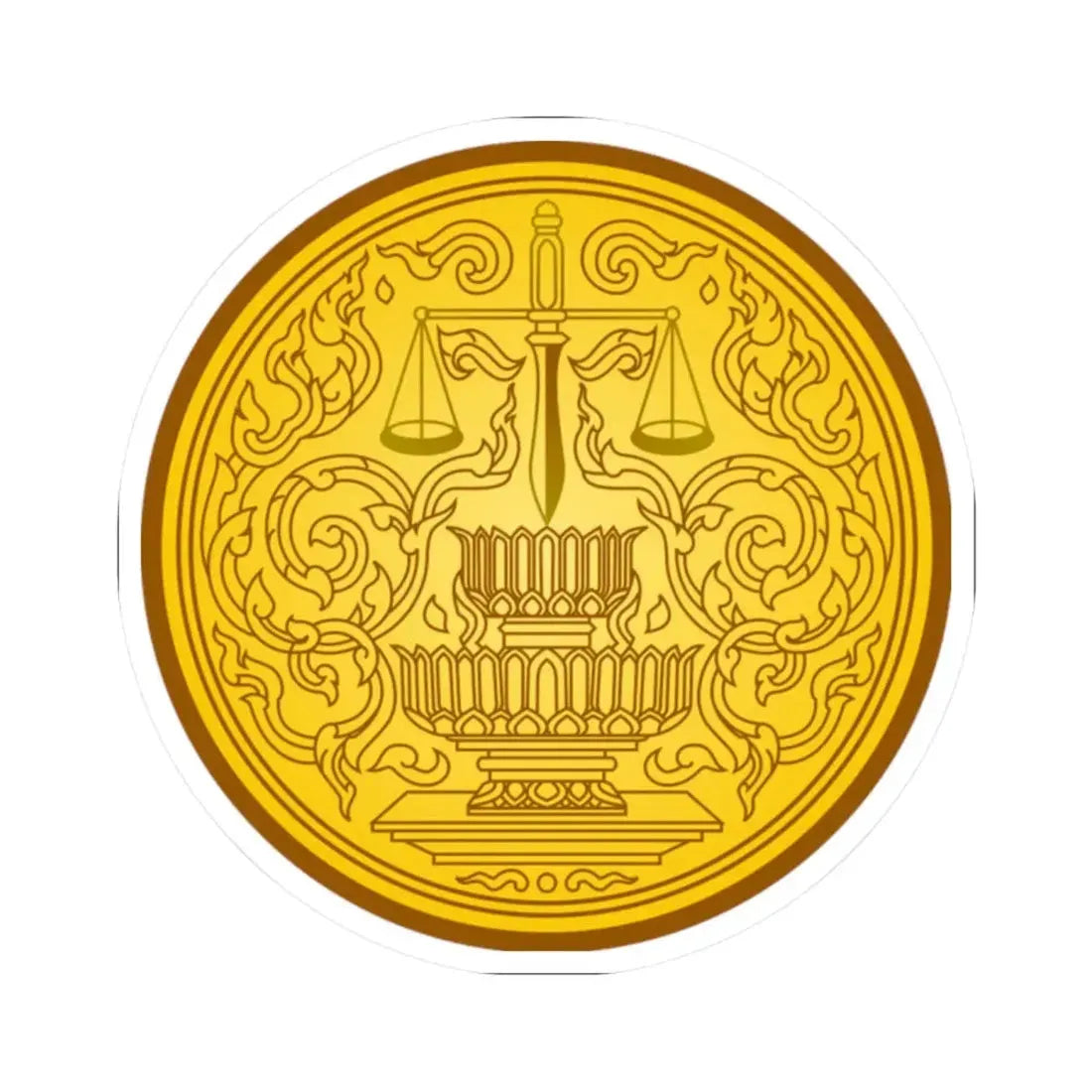 Seal of the Ministry of Justice of Thailand (Thailand) STICKER Vinyl Kiss-Cut Decal 2 Inch White - The Sticker Space
