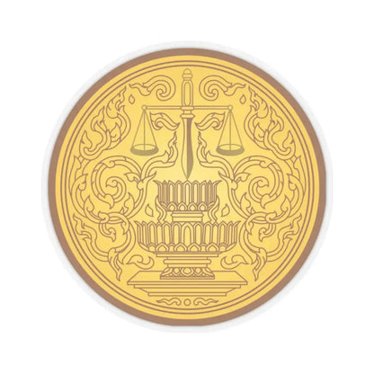 Seal of the Ministry of Justice of Thailand (Thailand) STICKER Vinyl Kiss-Cut Decal 3 Inch Transparent - The Sticker Space