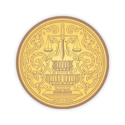 Seal of the Ministry of Justice of Thailand (Thailand) STICKER Vinyl Kiss-Cut Decal 4 Inch Transparent - The Sticker Space