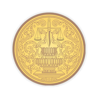 Seal of the Ministry of Justice of Thailand (Thailand) STICKER Vinyl Kiss-Cut Decal 6 Inch Transparent - The Sticker Space
