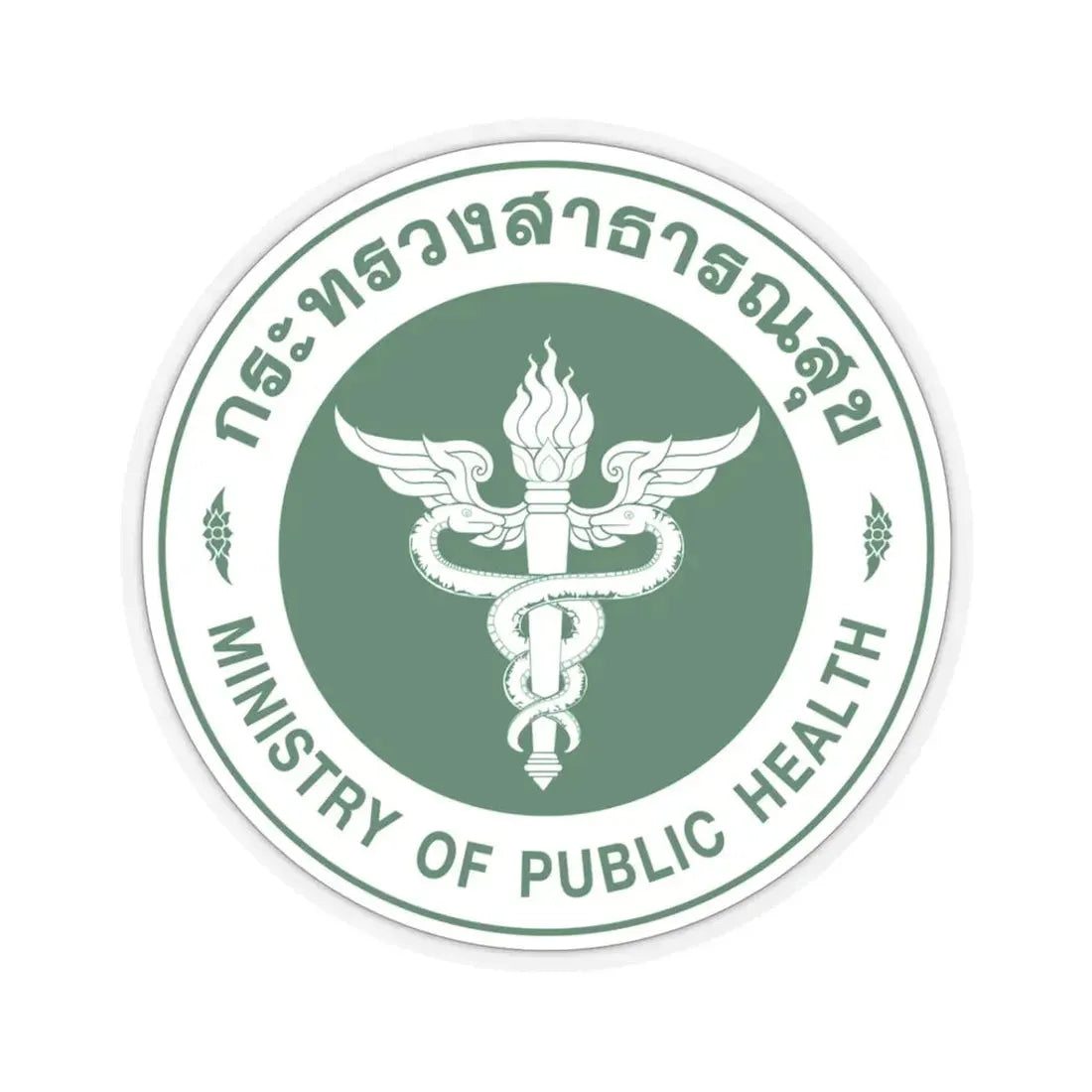 Seal of the Ministry of Public Health of Thailand (Thailand) STICKER Vinyl Kiss-Cut Decal 3 Inch Transparent - The Sticker Space
