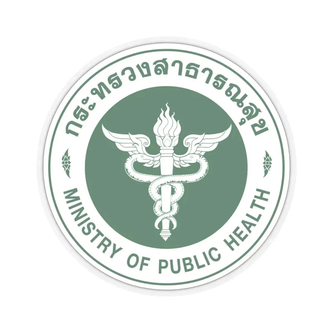 Seal of the Ministry of Public Health of Thailand (Thailand) STICKER Vinyl Kiss-Cut Decal 6 Inch Transparent - The Sticker Space