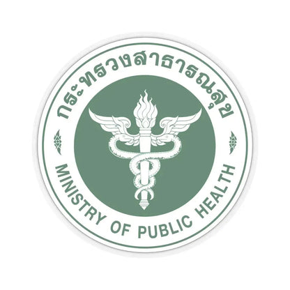 Seal of the Ministry of Public Health of Thailand (Thailand) STICKER Vinyl Kiss-Cut Decal 6 Inch Transparent - The Sticker Space