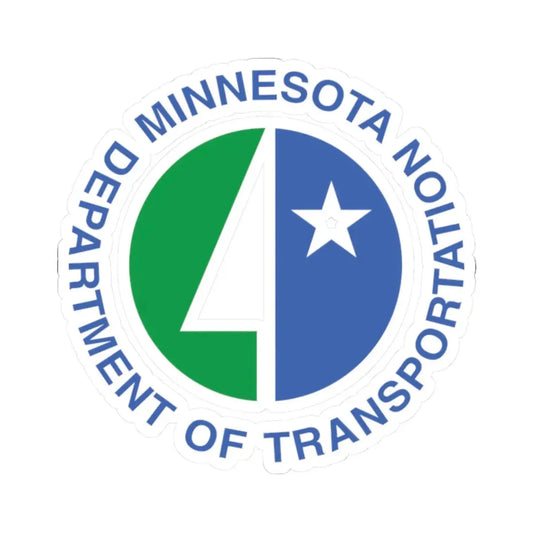 Seal of the Minnesota Department of Transportation (United States) STICKER Vinyl Kiss-Cut Decal 2 Inch White - The Sticker Space