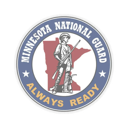 Seal of the Minnesota National Guard - STICKER Vinyl Kiss-Cut Decal 3 Inch Transparent - The Sticker Space