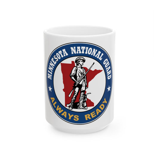 Seal of the Minnesota National Guard - White Coffee Mug-15oz-The Sticker Space