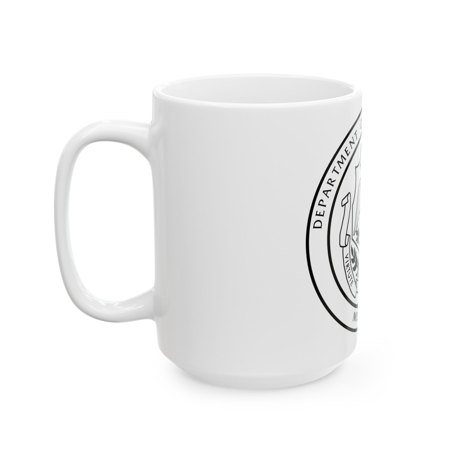 Seal of the Mississippi Department of Transportation - White Coffee Mug-The Sticker Space