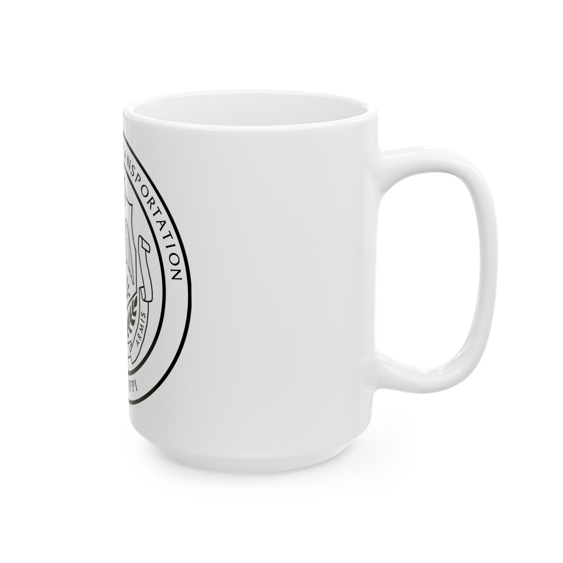 Seal of the Mississippi Department of Transportation - White Coffee Mug-The Sticker Space