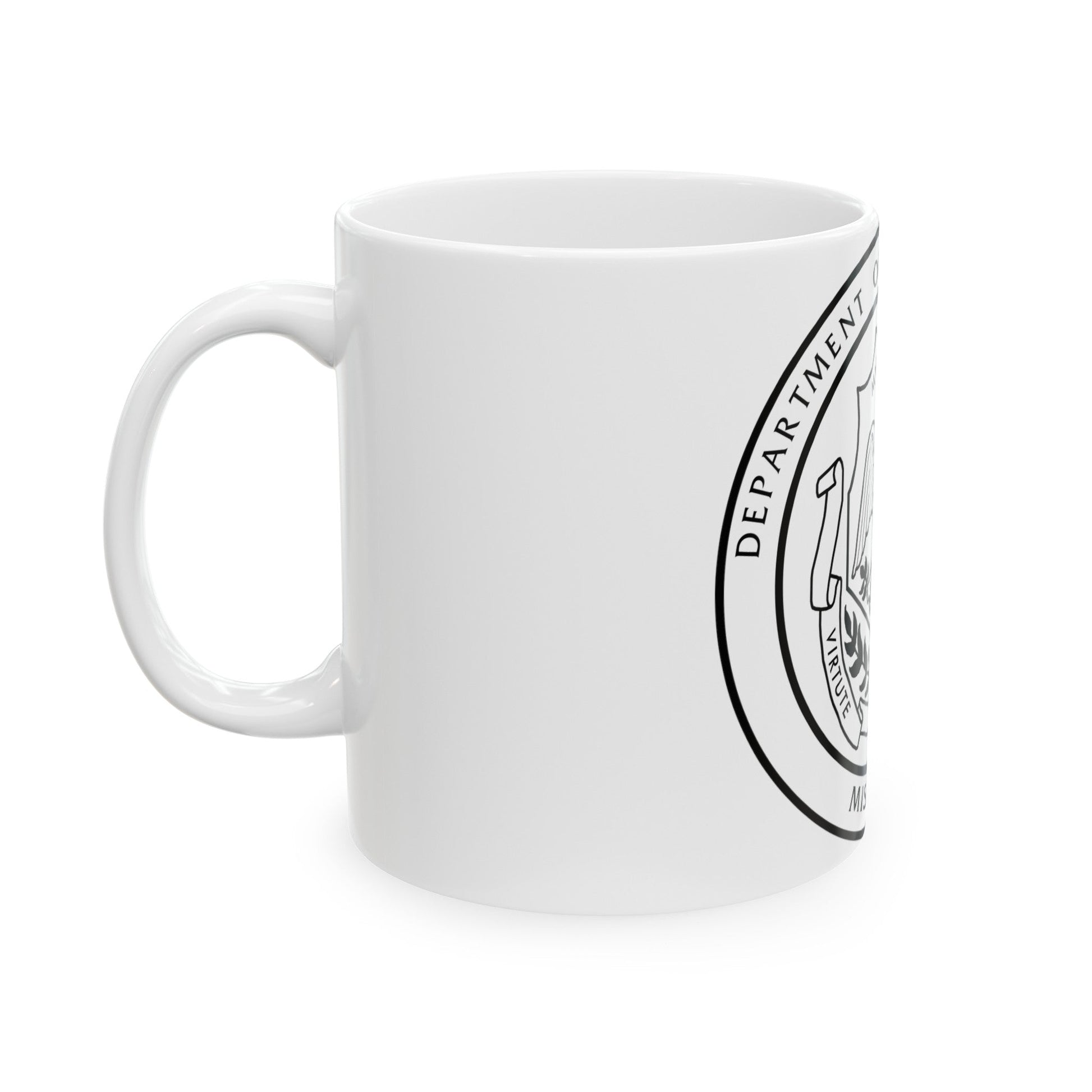 Seal of the Mississippi Department of Transportation - White Coffee Mug-The Sticker Space