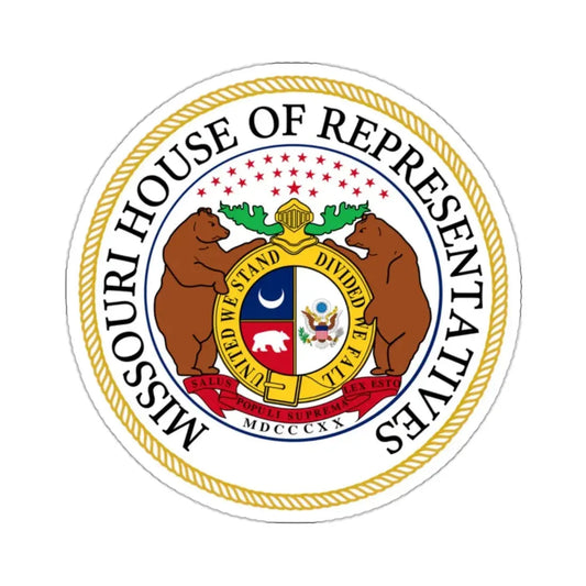 Seal of the Missouri House of Representatives - STICKER Vinyl Kiss-Cut Decal 2 Inch White - The Sticker Space