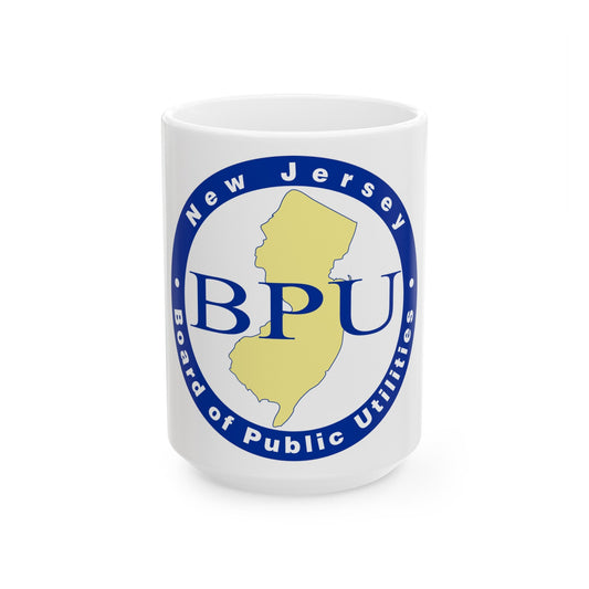 Seal of the New Jersey Board of Public Utilities - White Coffee Mug-The Sticker Space