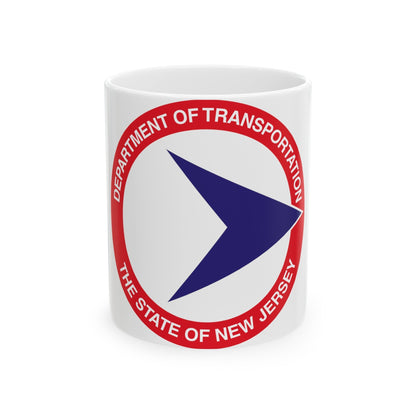 Seal of the New Jersey Department of Transportation - White Coffee Mug-11oz-The Sticker Space