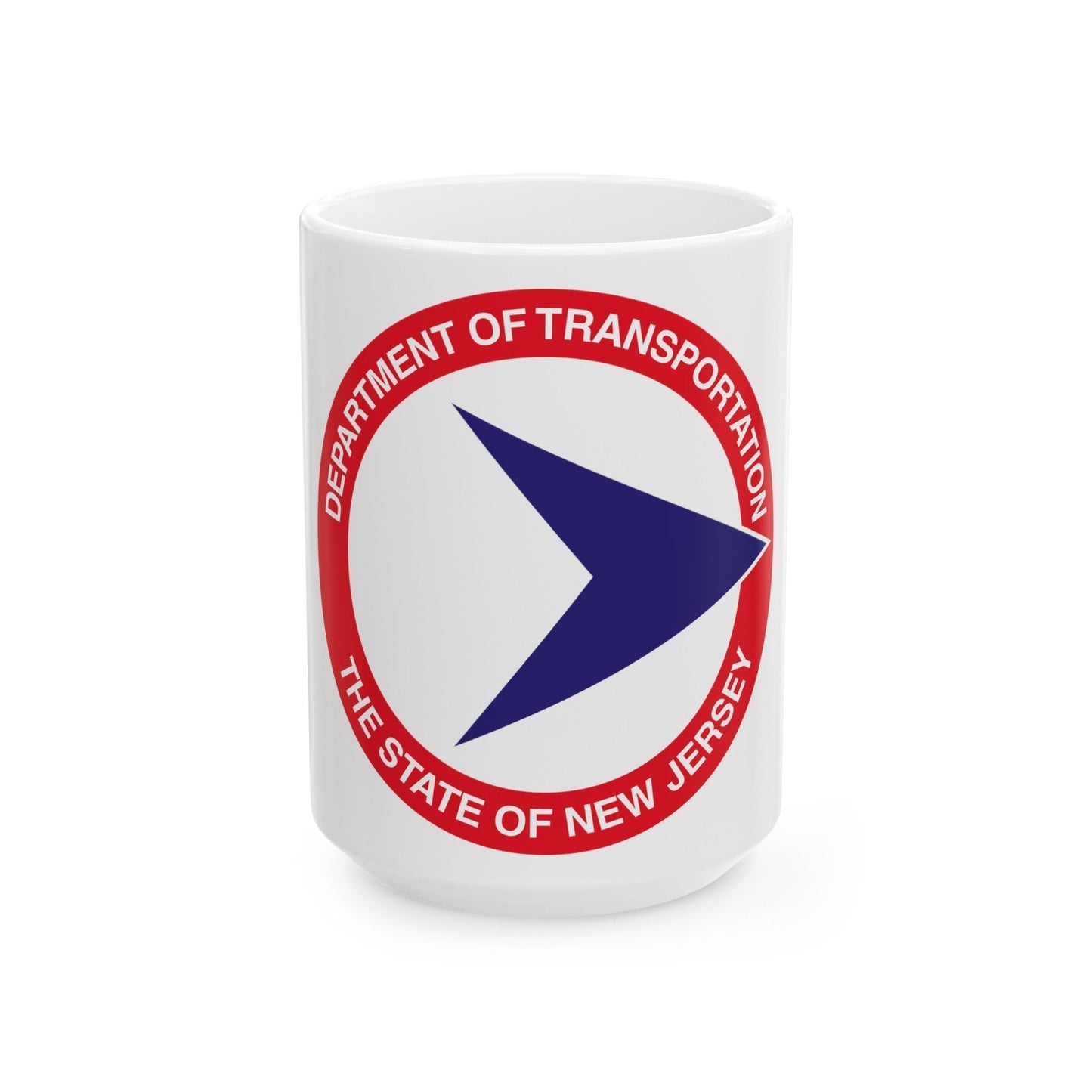 Seal of the New Jersey Department of Transportation - White Coffee Mug-15oz-The Sticker Space