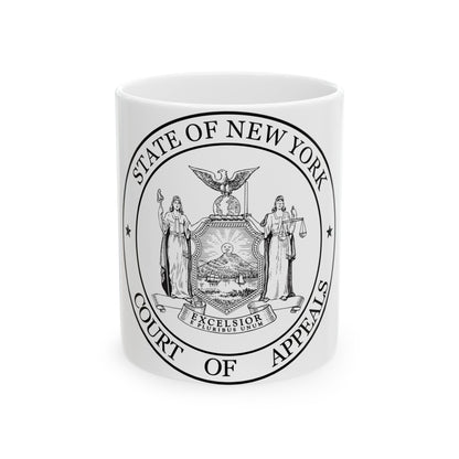 Seal of the New York Court of Appeals - White Coffee Mug-11oz-The Sticker Space