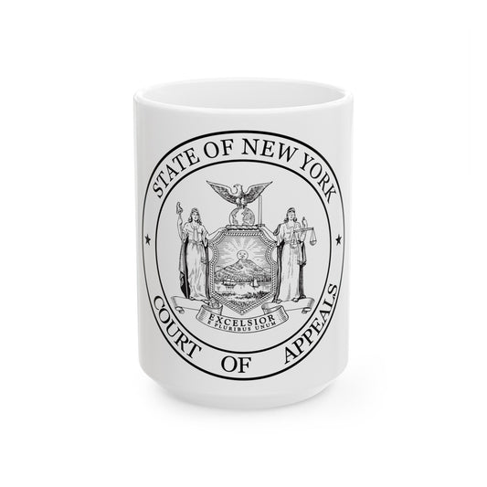 Seal of the New York Court of Appeals - White Coffee Mug-15oz-The Sticker Space