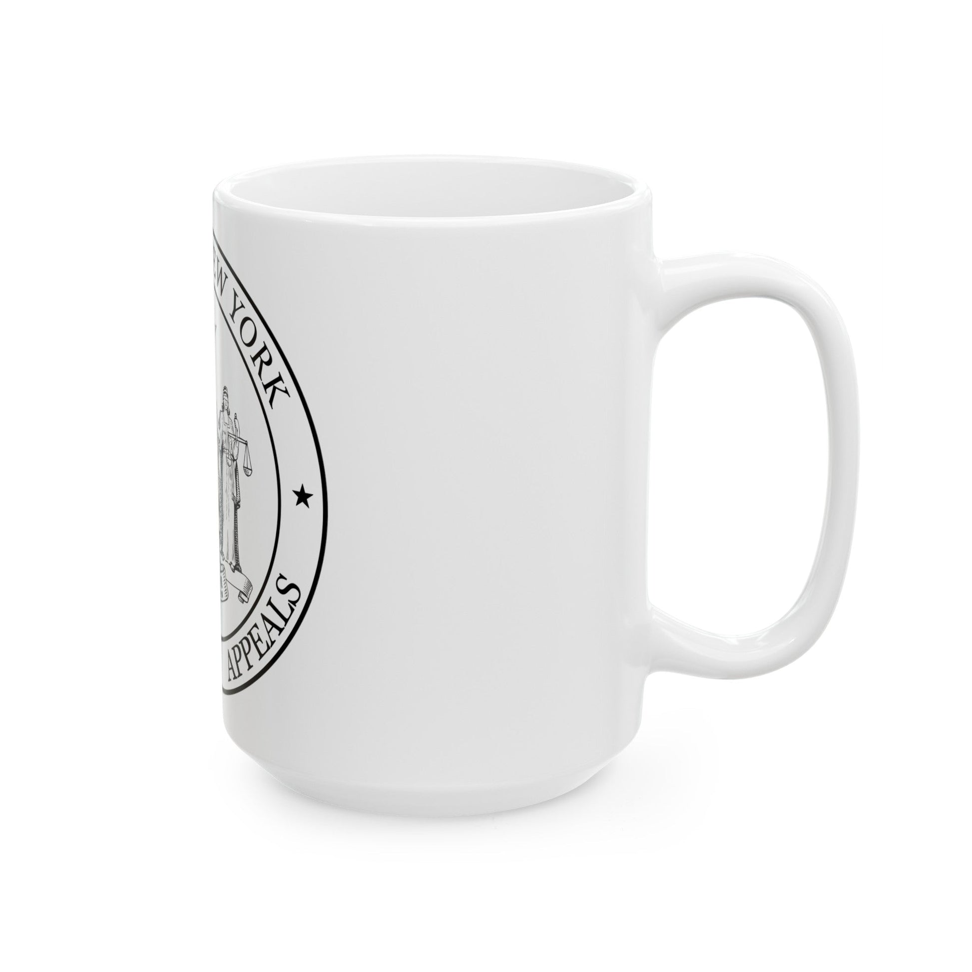 Seal of the New York Court of Appeals - White Coffee Mug-The Sticker Space