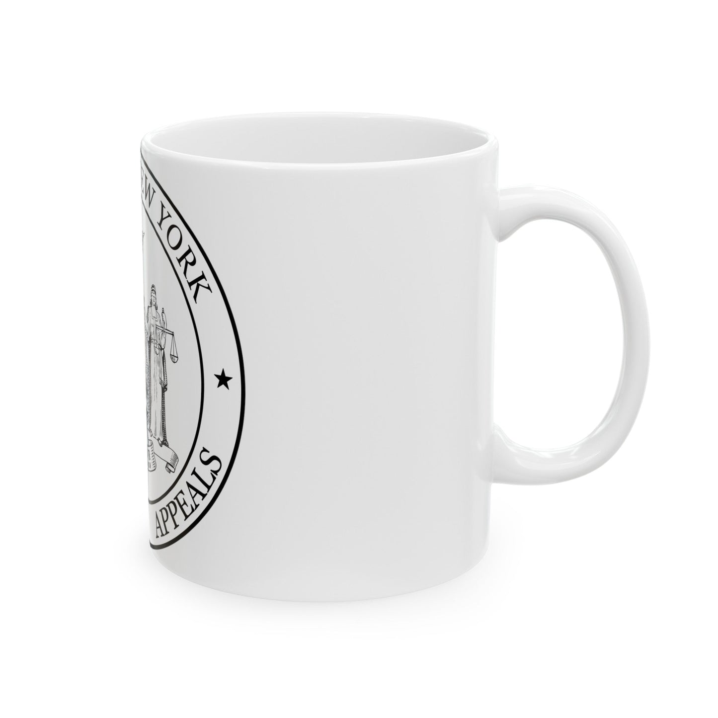 Seal of the New York Court of Appeals - White Coffee Mug-The Sticker Space