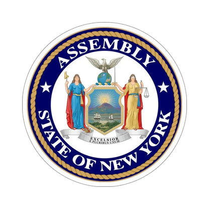 Seal of the New York State Assembly STICKER Vinyl Die-Cut Decal 6 Inch - The Sticker Space